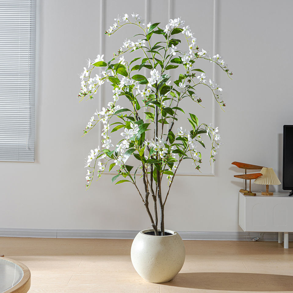 Artificial Draped Jasmine Flower Tree for Indoor Decor