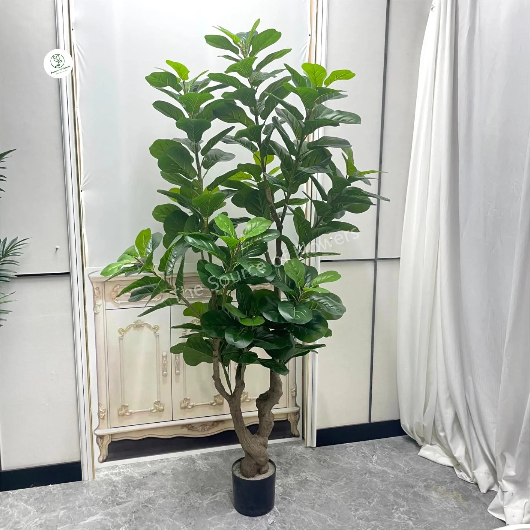 Artificial Ficus Pandurata Faux Fiddle Leaf Fig Tree