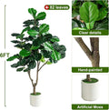 Signature Artificial Fiddle Leaf Fig Tree Indoor 6–8FT