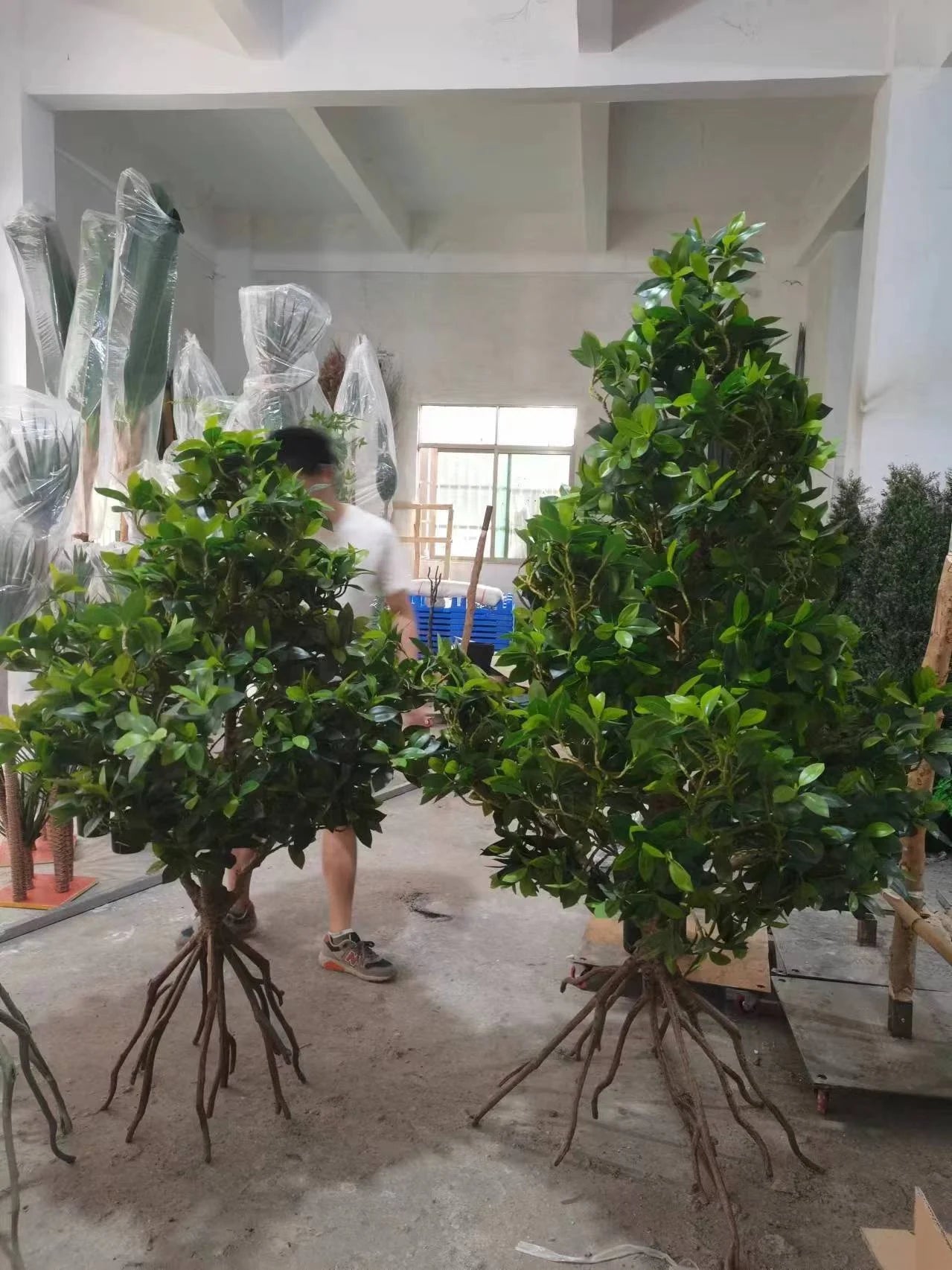 Plastic Artificial Mangrove Tree 6.7 FT Aquarium Decoration