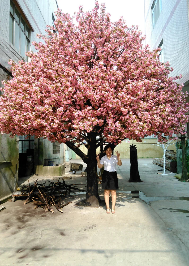 Artificial Cherry Blossom Tree 16 FT Natural Trunk Hotel Use
