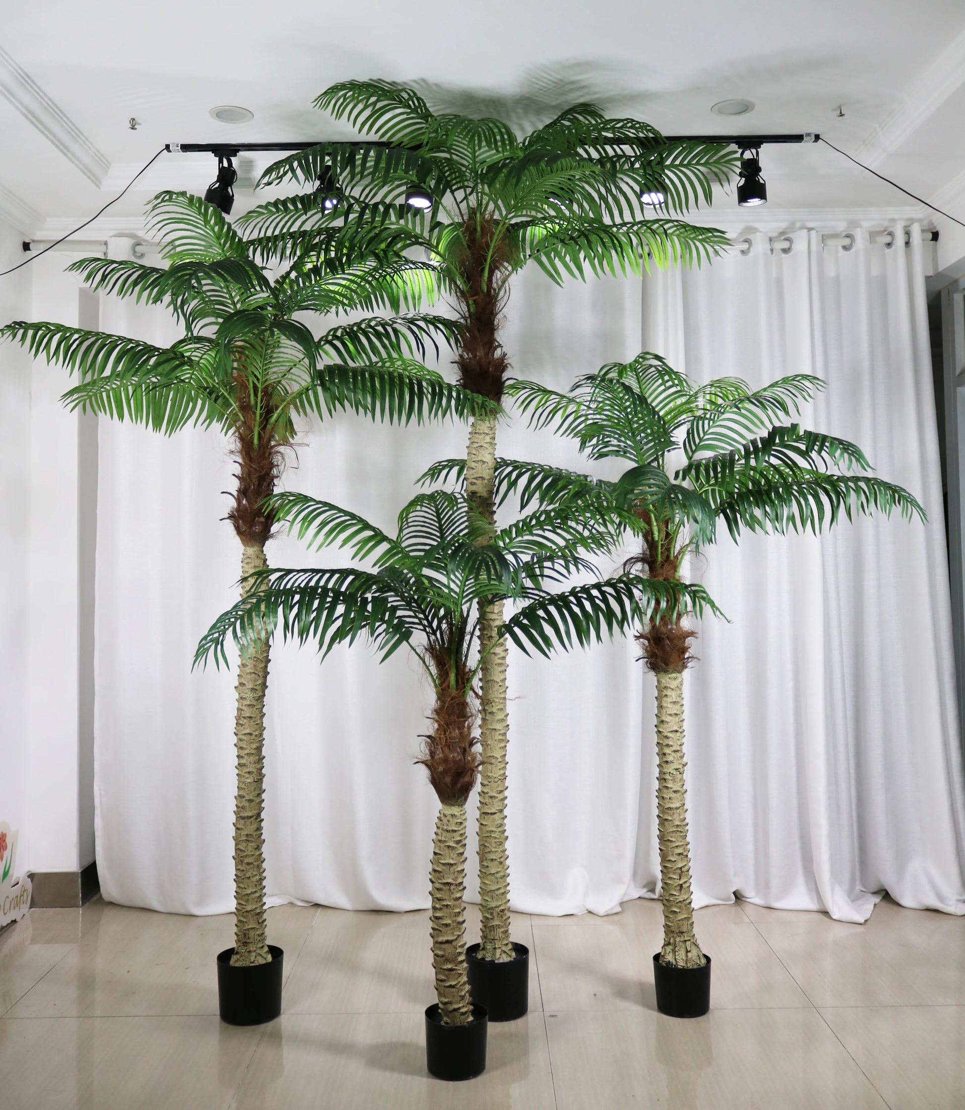 outdoor areca palm trees Artificial Areca Palm Tree 7–12 FT with Pot Decor – Faux Natural: Best Realistic Artificial Trees for Commercial Indoor Outdoor Use