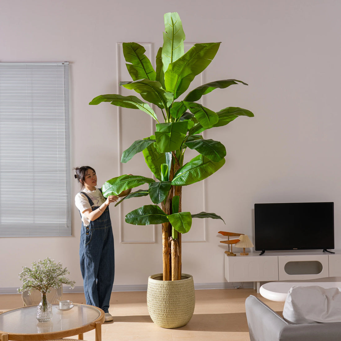 Signature Artificial Banana Tree PE Plastic Statement