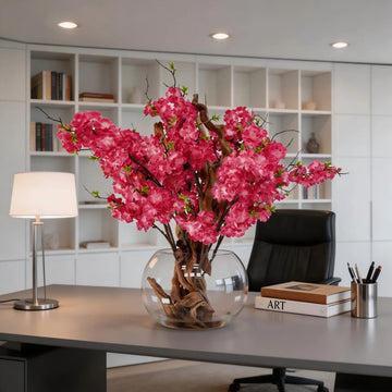 Faux Red Decorative Flower Stem for Styling