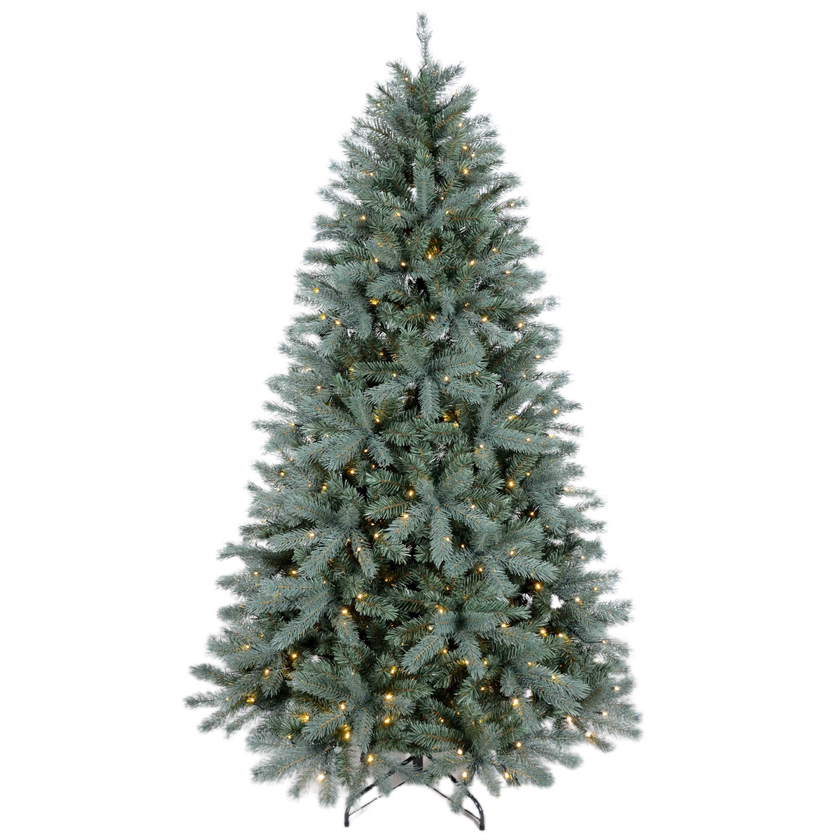 9ft Blue Spruce Pre-Lit Artificial Christmas Tree with Hinged Design
