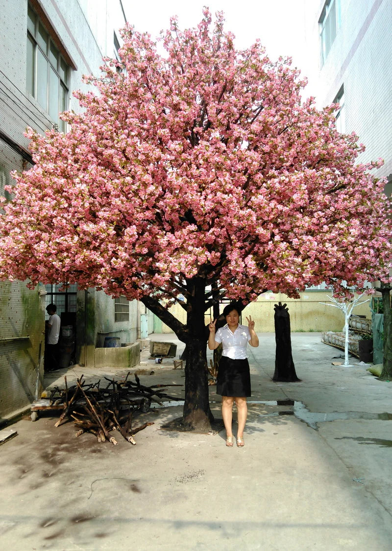 Artificial Cherry Blossom Tree 16 FT Natural Trunk Hotel Use