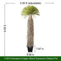 Artificial Dracaena Tree Faux Natural Touch 8.5 FT
