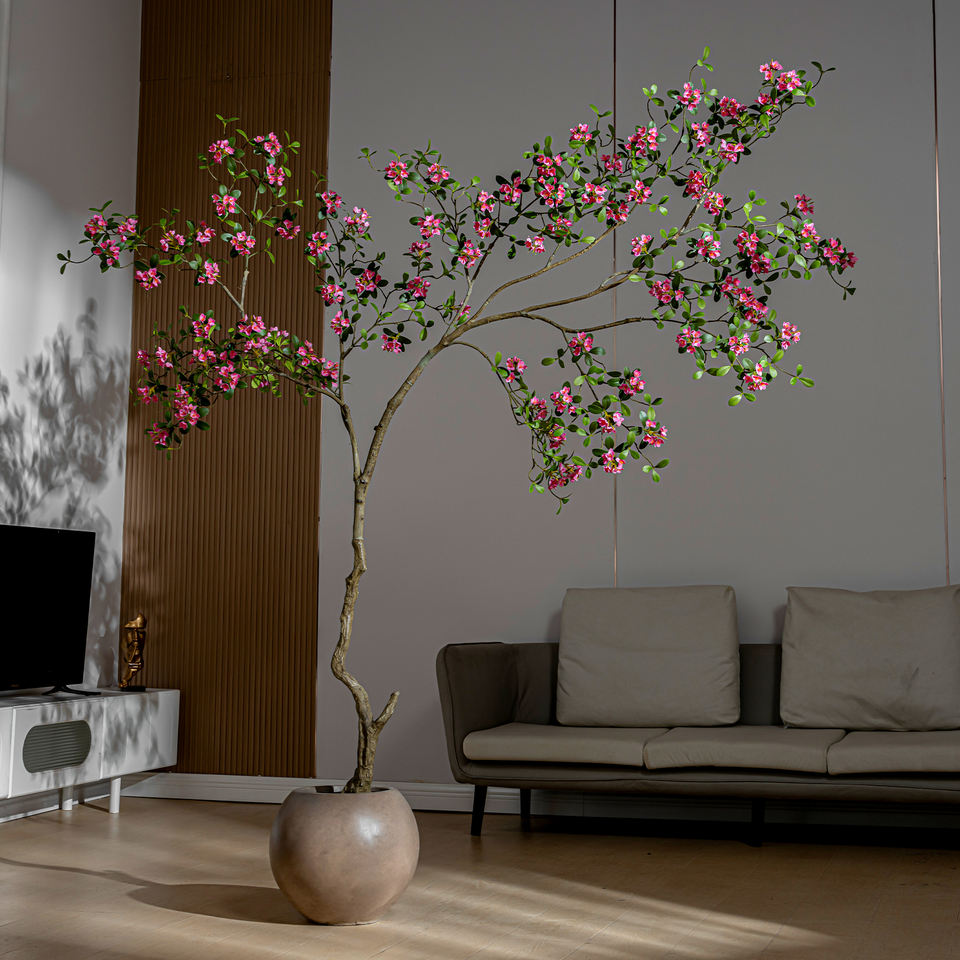 7.2 ft Artificial Money Tree with Spring Blossoms