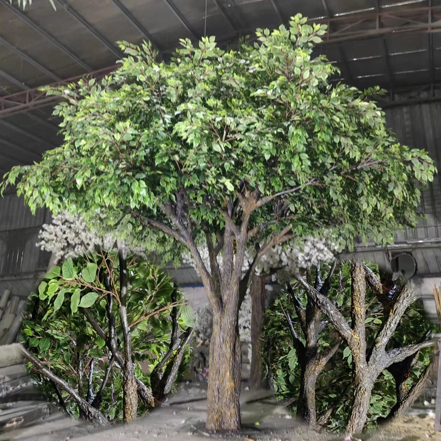 Artificial Banyan Tree 13ft Outdoor Use Lush Foliage