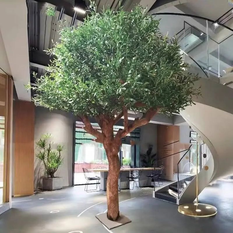 Artificial Olive Tree Indoor Outdoor with Real Wood Trunk