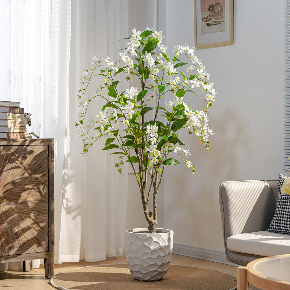 Artificial Draped Jasmine Flower Tree for Indoor Decor