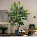 Artificial Lady Palm Bamboo Palm Tree 9.19 FT With Pot