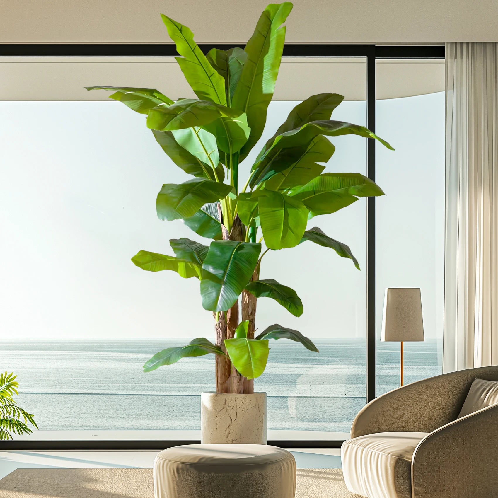 Signature Artificial Banana Tree PE Plastic Statement