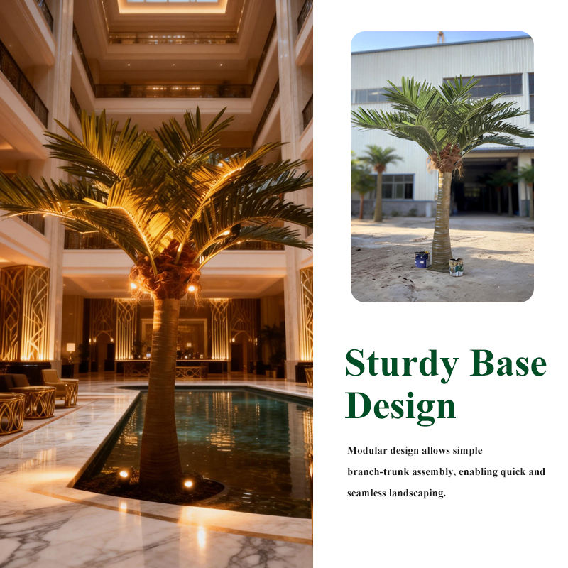 Large Realistic Artificial Palm Tree for Outdoor Landscaping
