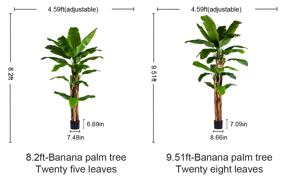 Signature Artificial Banana Tree PE Plastic Statement