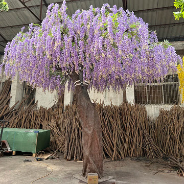 Romantic Purple Wisteria Tree Artificial Weeping Blooming Decor