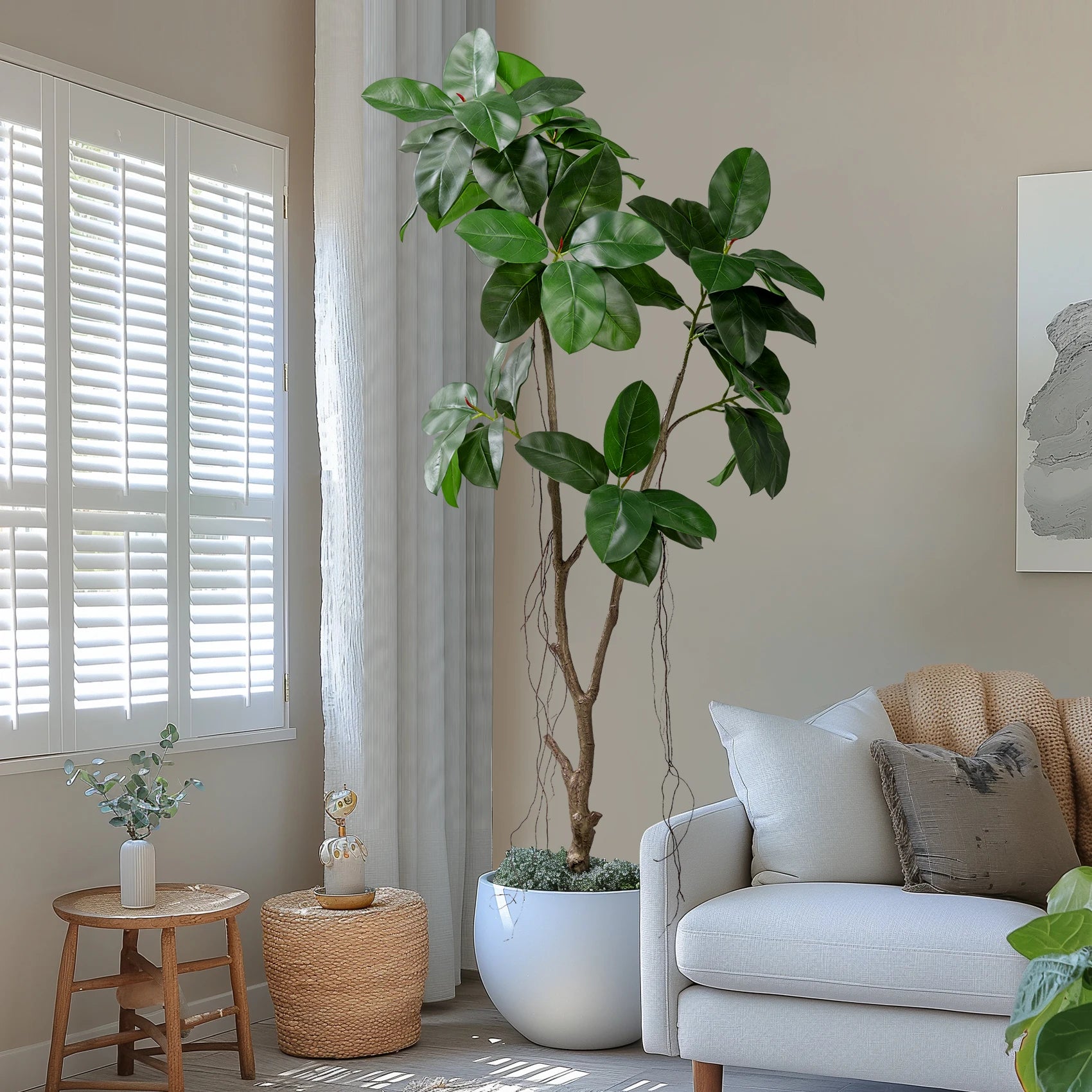 UV Resistant Artificial Silk Fig Tree 5.5FT