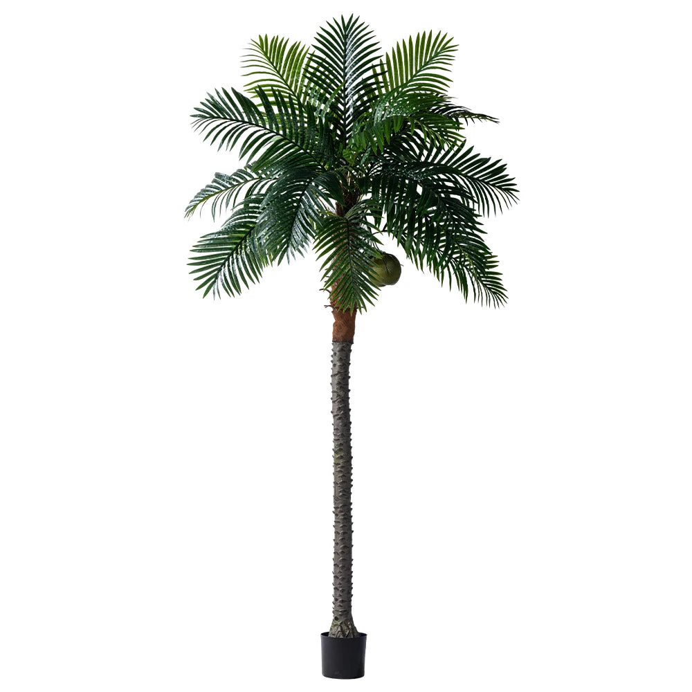 Artificial 8ft Coconut Palm Tree Indoor Outdoor Decor