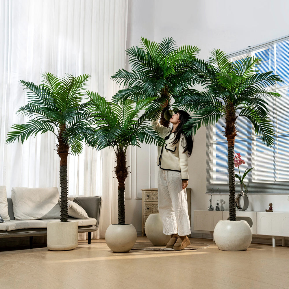 Artificial Metal Coconut Palm Tree Indoor Outdoor Decor 9.2FT