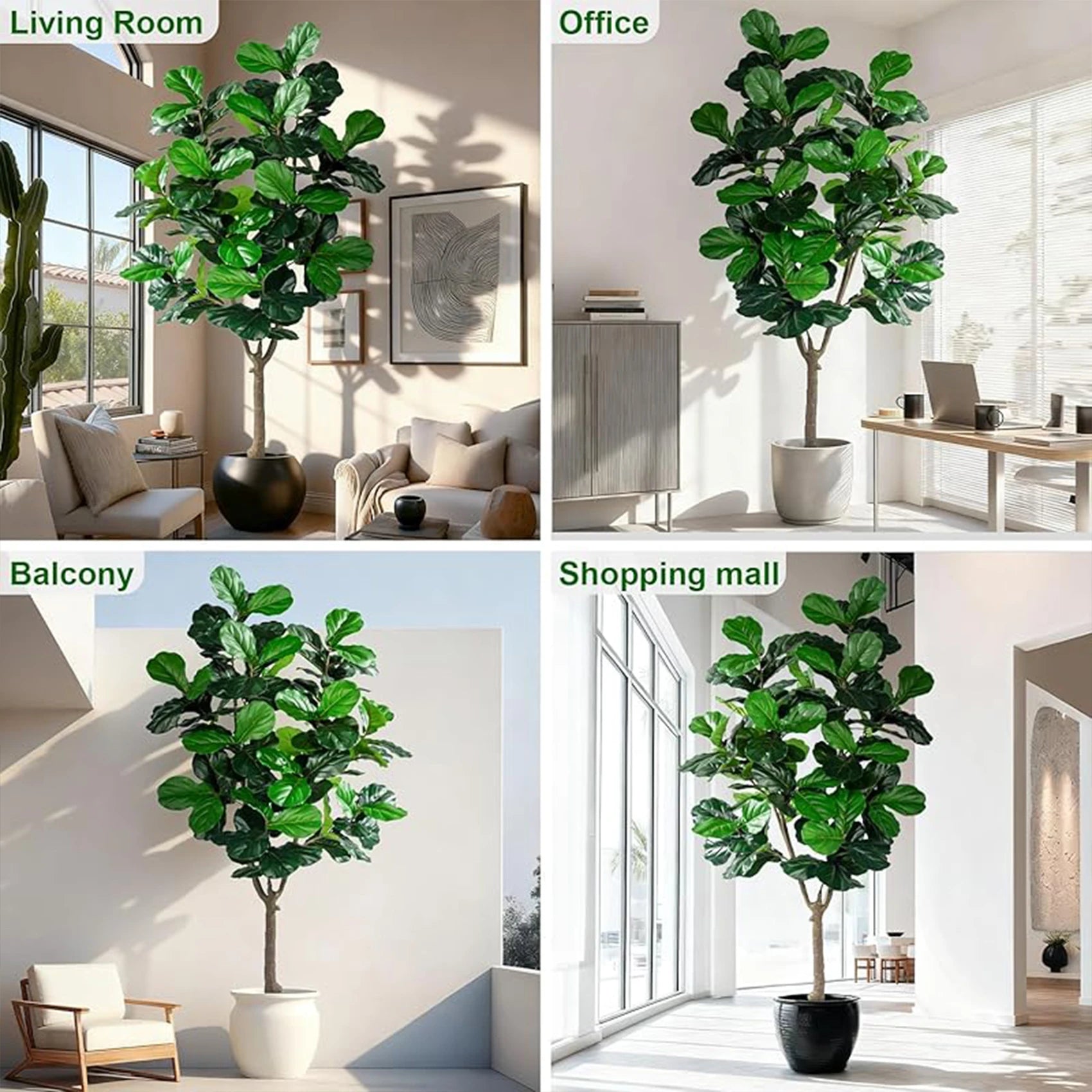 Signature Artificial Fiddle Leaf Fig Tree Indoor 6–8FT