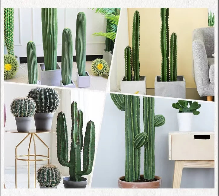 Signature Artificial Cactus Plant Pot Three Stem Column 3.3FT