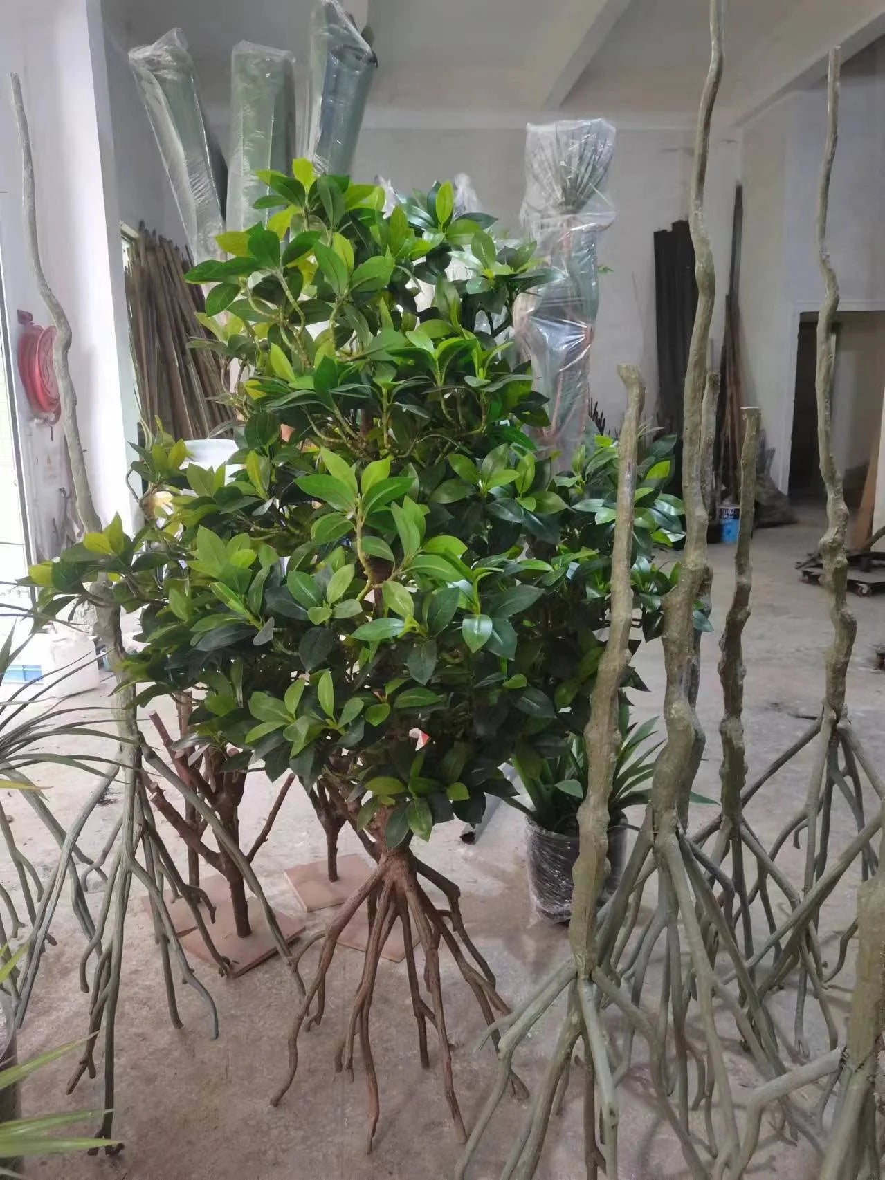 Plastic Artificial Mangrove Tree 6.7 FT Aquarium Decoration