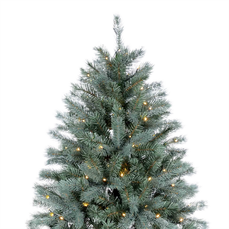 9ft Blue Spruce Pre-Lit Artificial Christmas Tree with Hinged Design