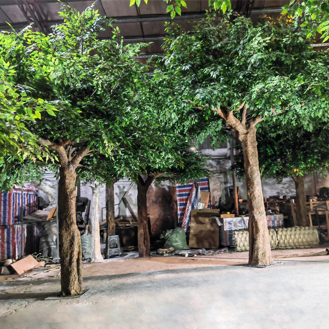 Artificial Ficus Leaves Banyan Tree 16.5FT