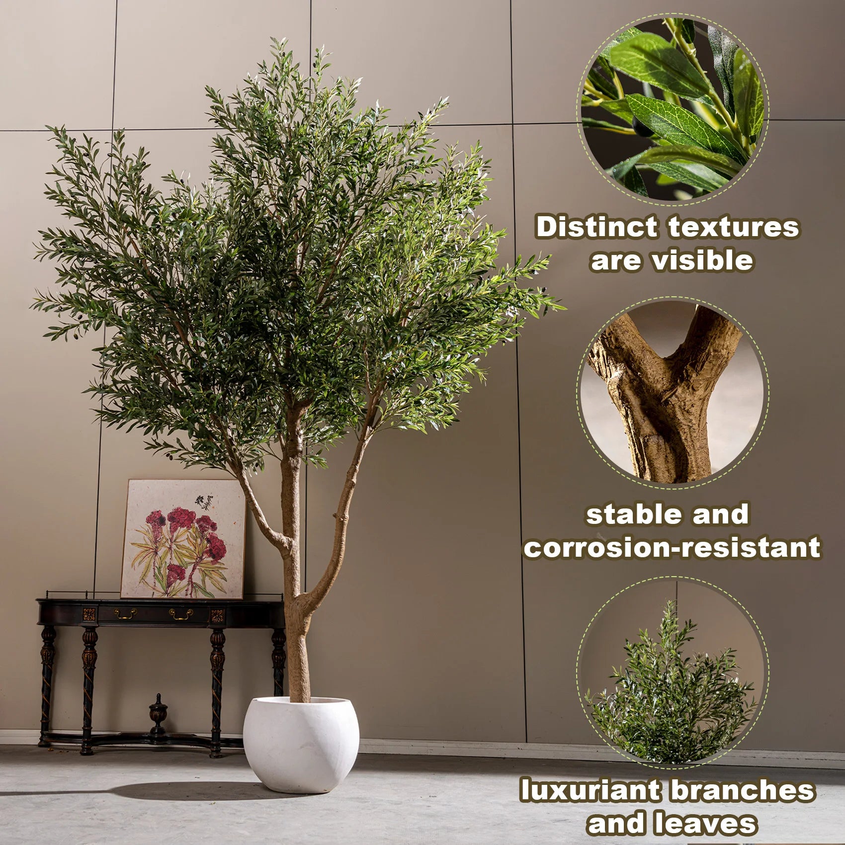 Artificial Olive Tree Realistic Look Outdoor Decor