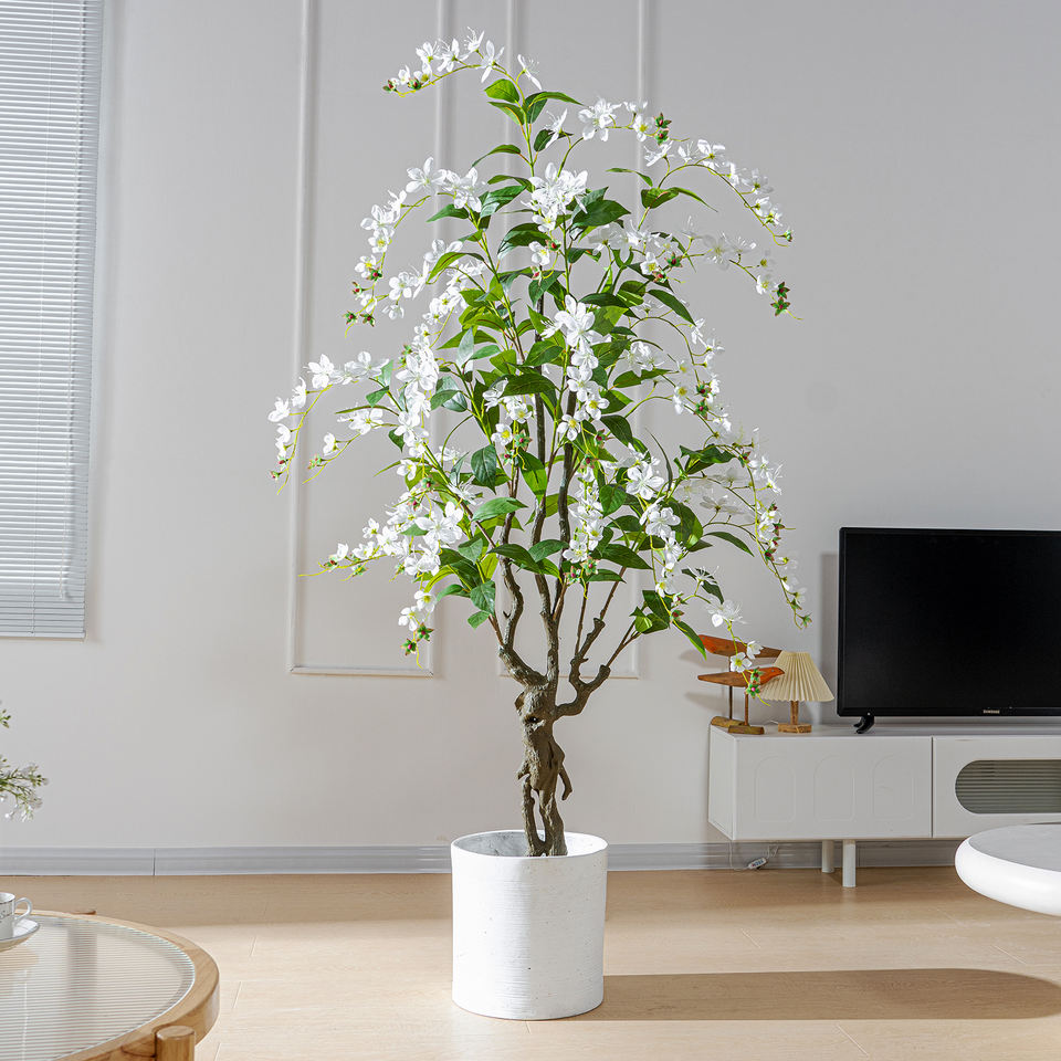 Artificial Draped Jasmine Flower Tree for Indoor Decor