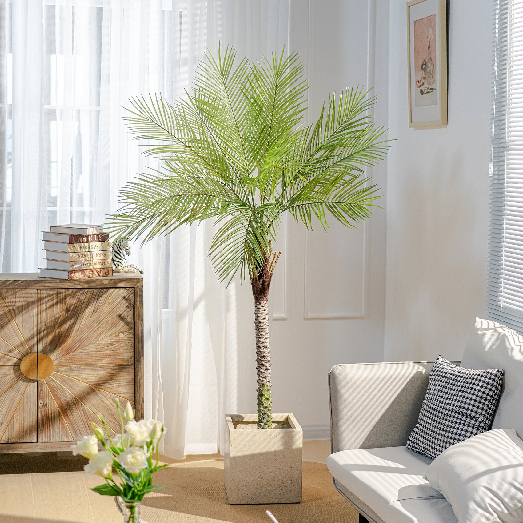 Artificial Palm Tree 7.5ft Natural Look Indoor Use