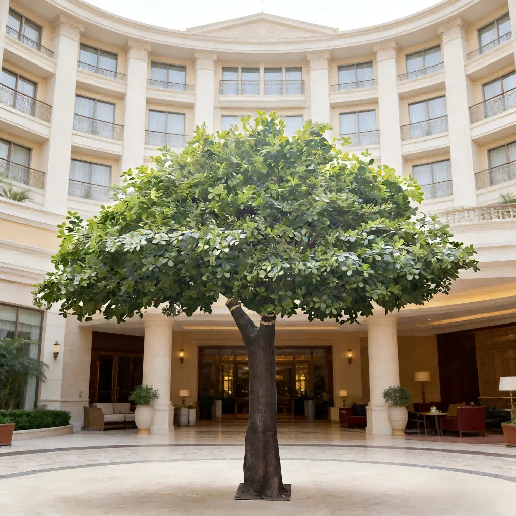 Artificial Clusia Tree Fiberglass Trunk for Hotels Restaurants 