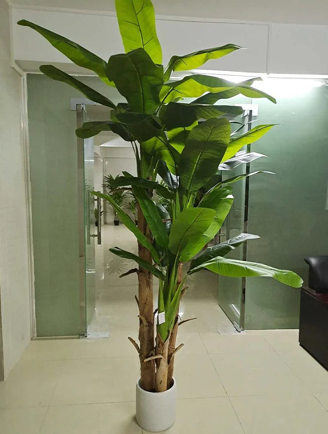 Signature 12ft Artificial Big Banana Plant Faux Bonsai Tree