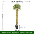 Artificial Dracaena Tree Faux Natural Touch 8.5 FT