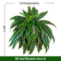 Artificial Boston Fern PE Shrubs for Outdoor Balcony Decor