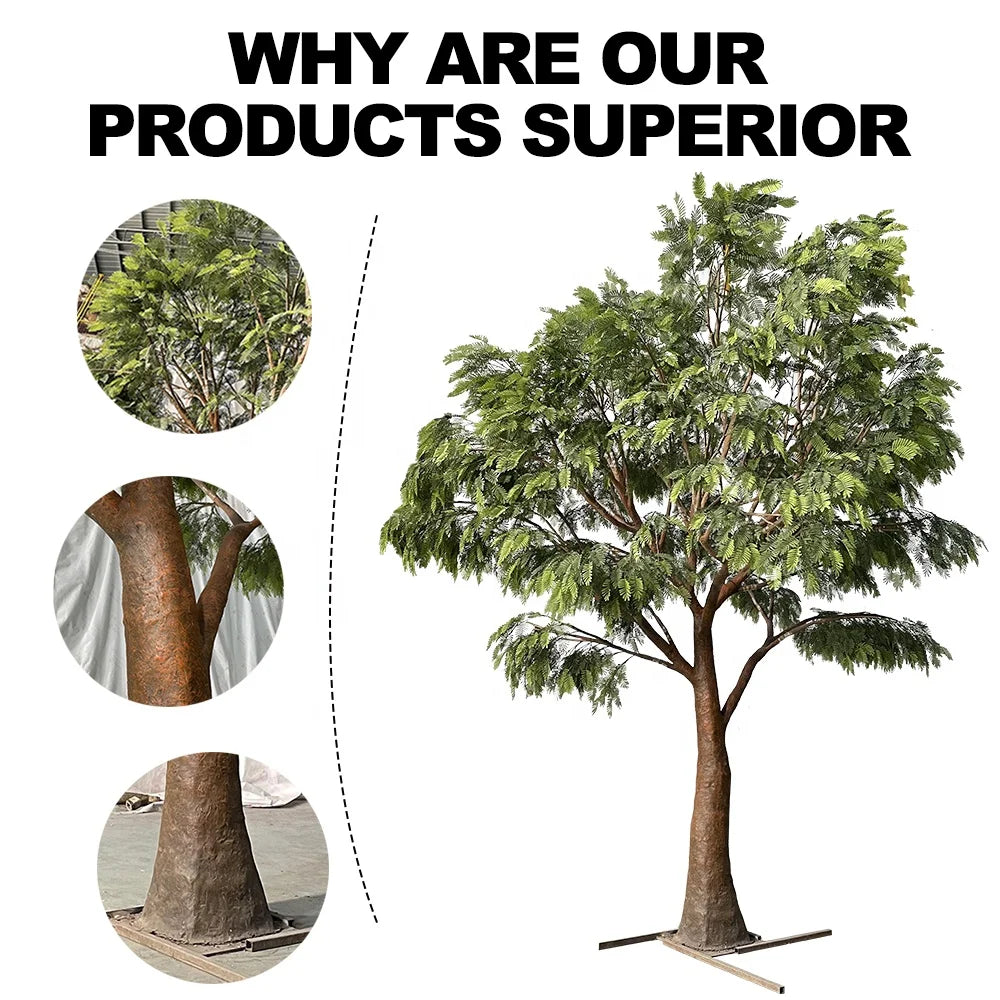 Large Artificial Acacia Tree Fiberglass 11.5 FT UV Resistant