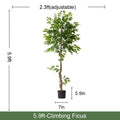 Artificial Bonsai Ficus Tree Realistic Plastic Leaves Indoor