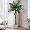 Artificial 8ft Coconut Palm Tree Indoor Outdoor Decor