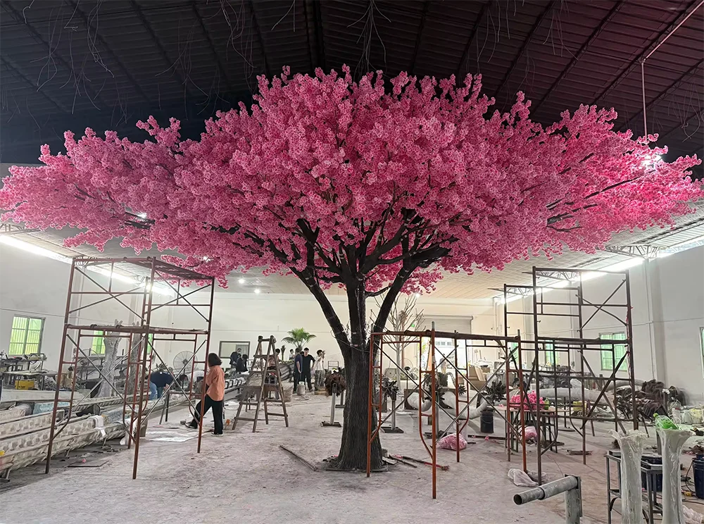 Artificial Cherry Blossom Tree 10ft Vibrant Pink Indoor Use