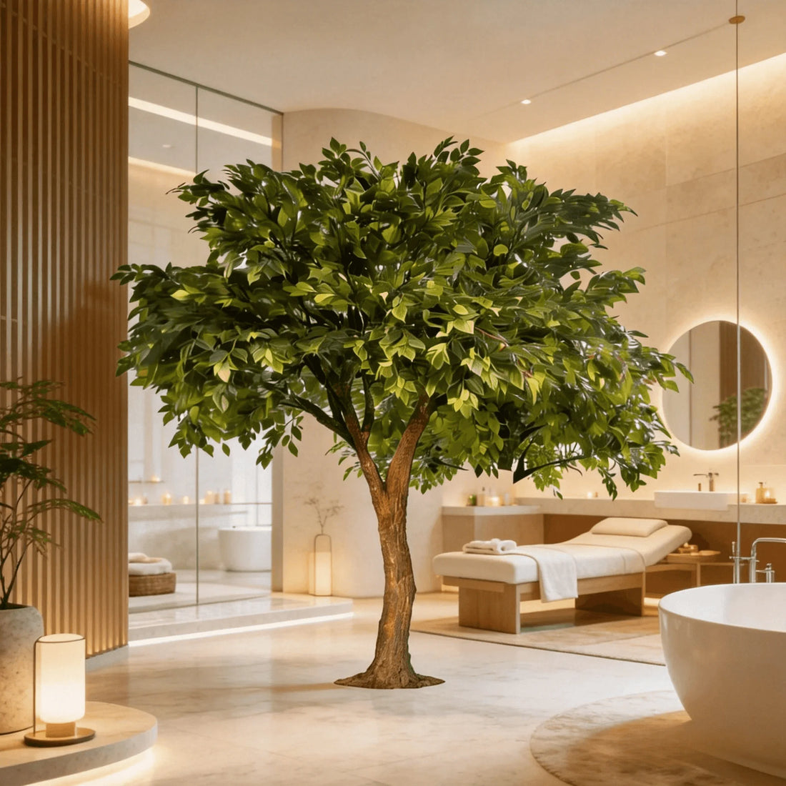 Lifelike Fireproof Artificial Banyan Tree Large Ficus Decor