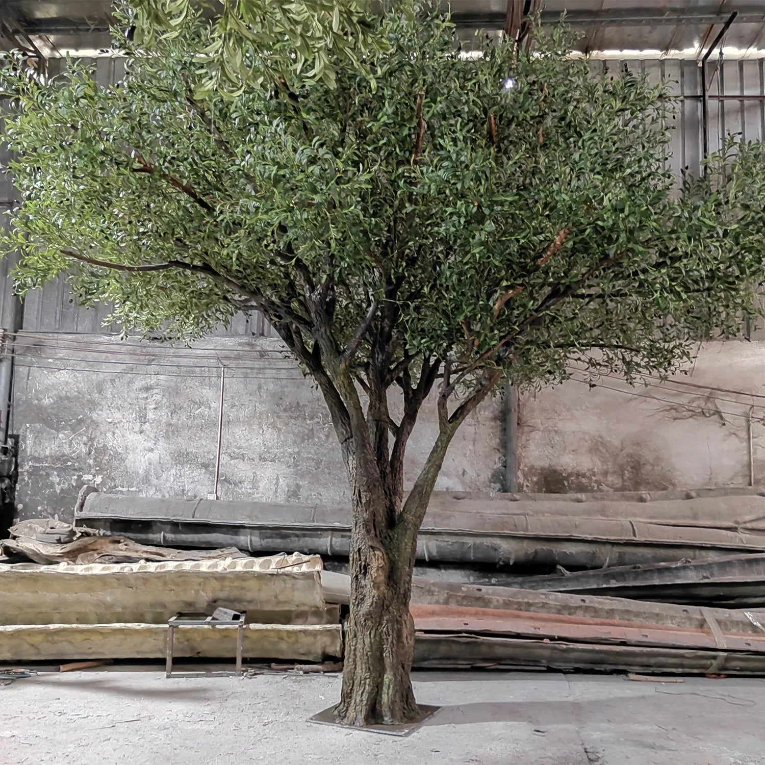 Artificial Olive Tree 14 FT Fiberglass Trunk Statement Decor