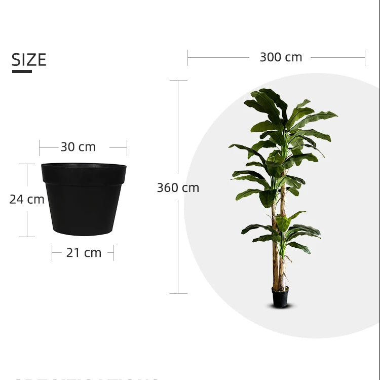 Signature 11.8FT Artificial Banana Tree With Banana Leaves