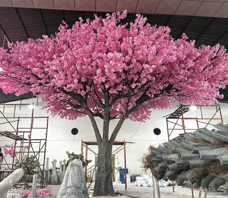 Artificial Cherry Blossom Tree 10ft Vibrant Pink Indoor Use
