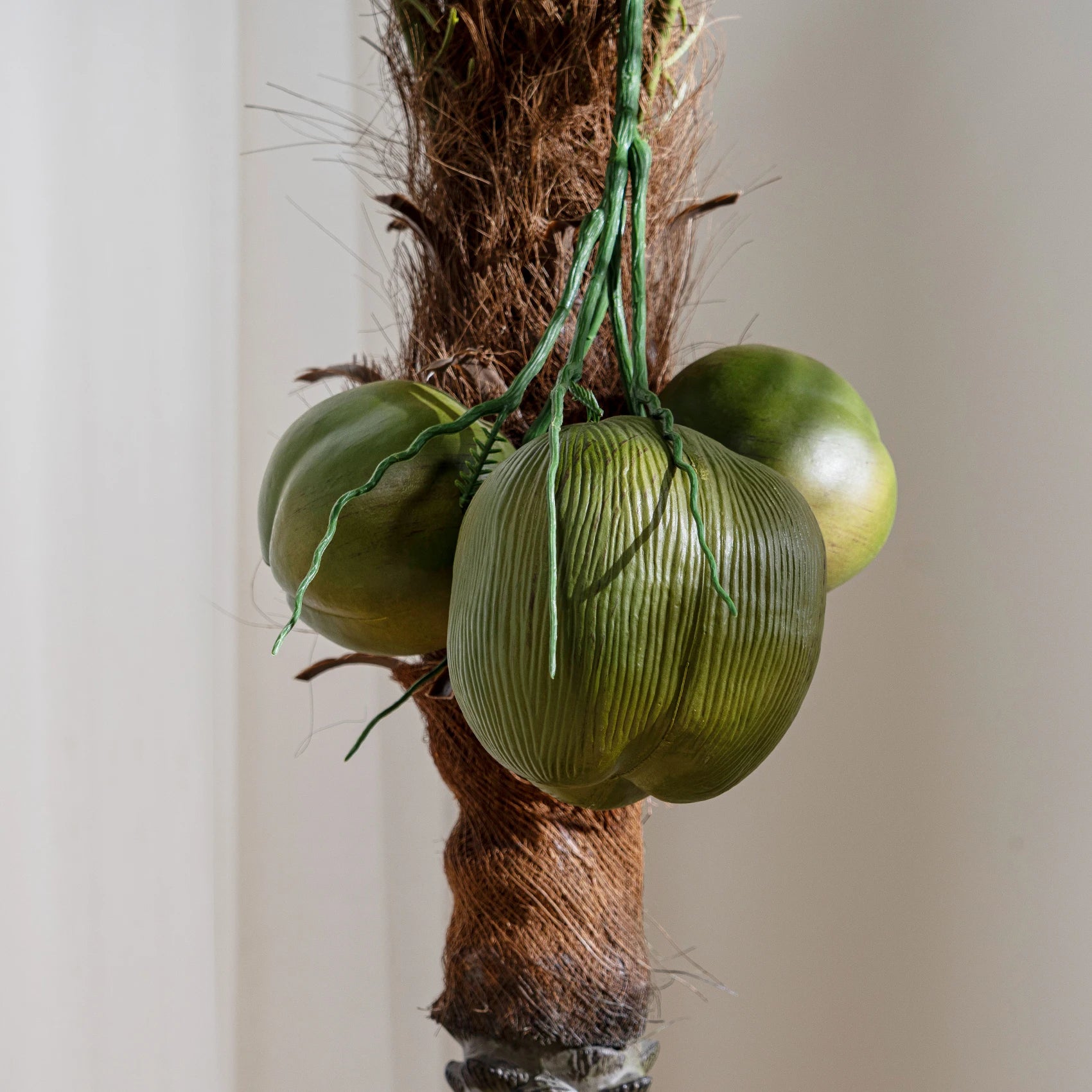 Artificial Coconut Tree 9.8ft Natural Wood Trunk Indoor Outdoor