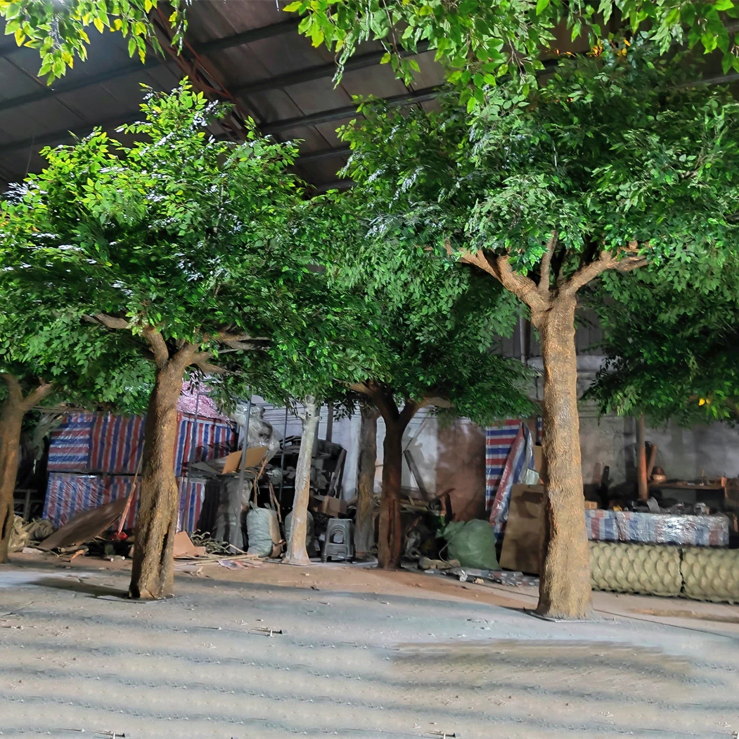 Artificial Ficus Leaves Banyan Tree 16.5FT
