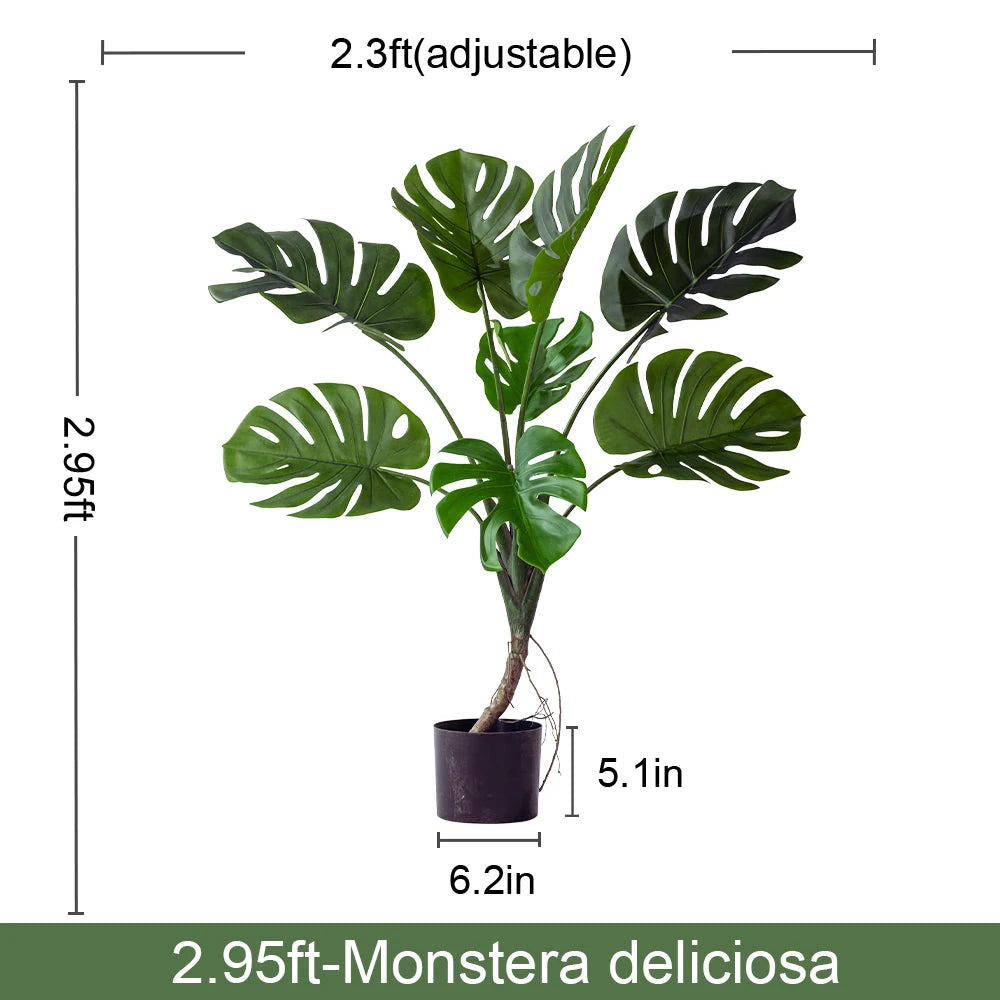 Real Touch Faux Plastic Artificial Monstera Tree 7.5FT
