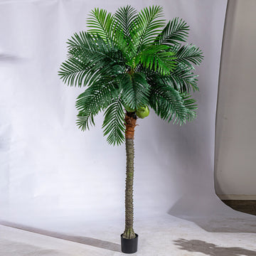 Artificial Metal Coconut Palm Tree Indoor Outdoor Decor 9.2FT