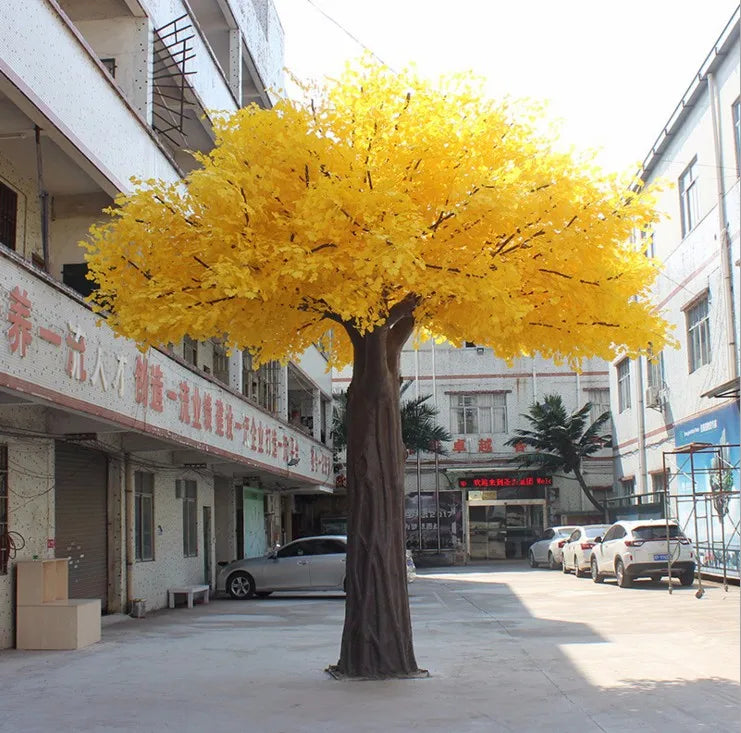 Artificial Ginkgo Tree UV Resistant Hotel Lobby Display