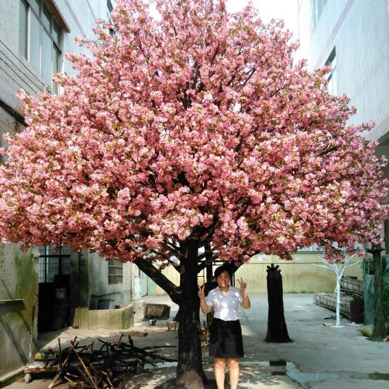 Artificial Cherry Blossom Tree 16 FT Natural Trunk Hotel Use