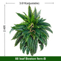 Artificial Boston Fern PE Shrubs for Outdoor Balcony Decor